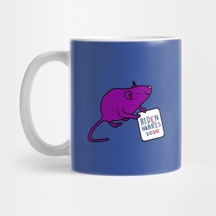 Small Rat with Biden Harris Sign Mug